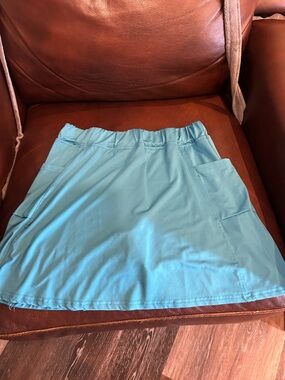 Ina Aqua Mini Skirt with Side Pockets